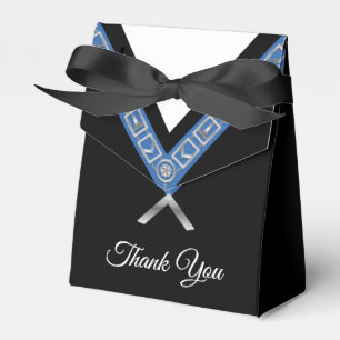 Masonic Black Tuxedo Template Thank You Party Favour Box