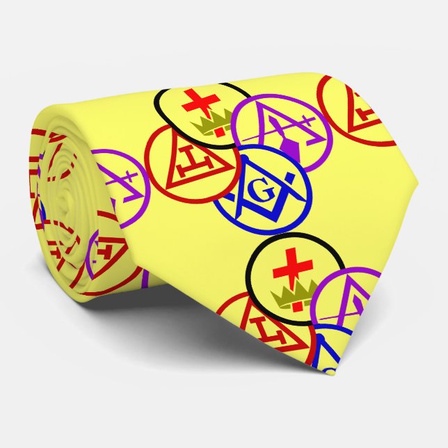 Masonic Block Tie (Rolled)