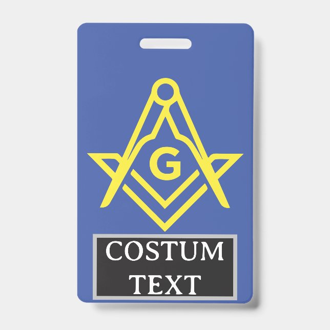 Masonic blue ID badge (Front)