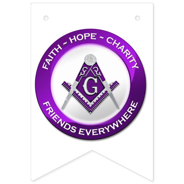 Masonic Bunting Banner Purple (First Flag)