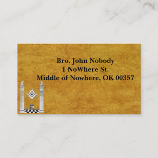 Masonic Business Cards