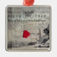 Masonic certificate, 1785