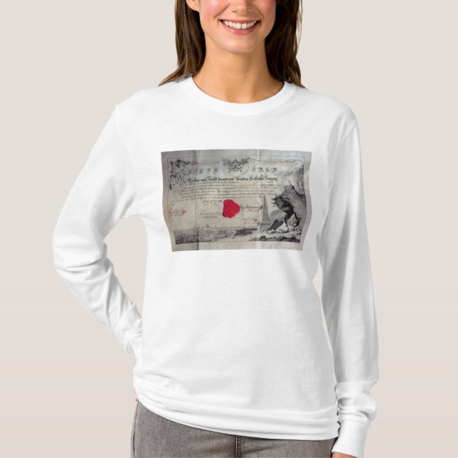 Masonic certificate, 1785 T-Shirt (Front)
