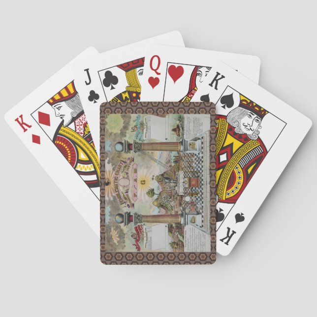 Masonic Chart Playing Cards (Back)