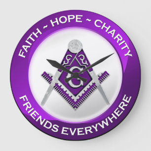 Masonic Clock Purple