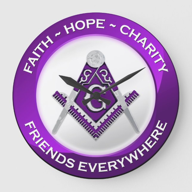 Masonic Clock Purple (Front)