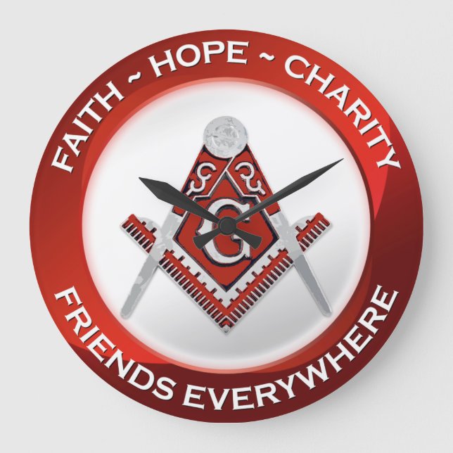 Masonic Clock Red (Front)