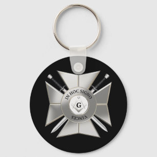 Masonic cross key ring