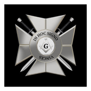 Masonic cross poster