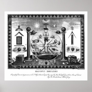 Masonic Emblems Chart from 1874