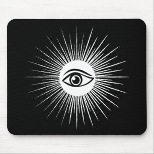 Masonic eye mouse pad