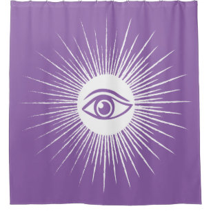 Masonic eye shower curtain