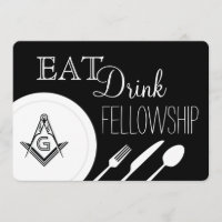 Masonic Fellowship Dinner Invitation - Freemasonry