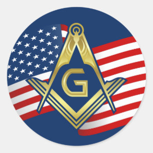 Masonic Flag Stickers   Freemason Square & Compass