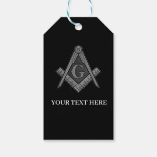 Masonic Freemason Square and Compass Gift Tags