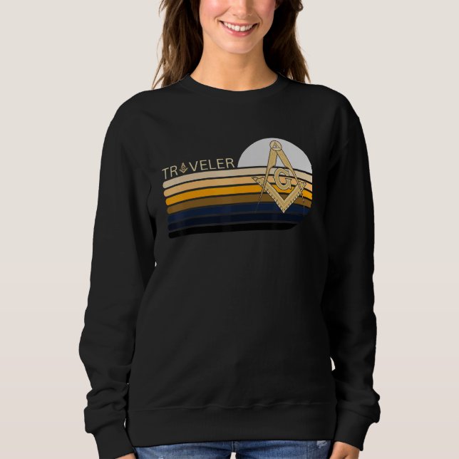 Masonic Freemasonry Compass Travelling Sweatshirt (Front)