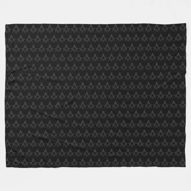 Masonic Freemasons Square and Compass Fleece Blanket (Front (Horizontal))