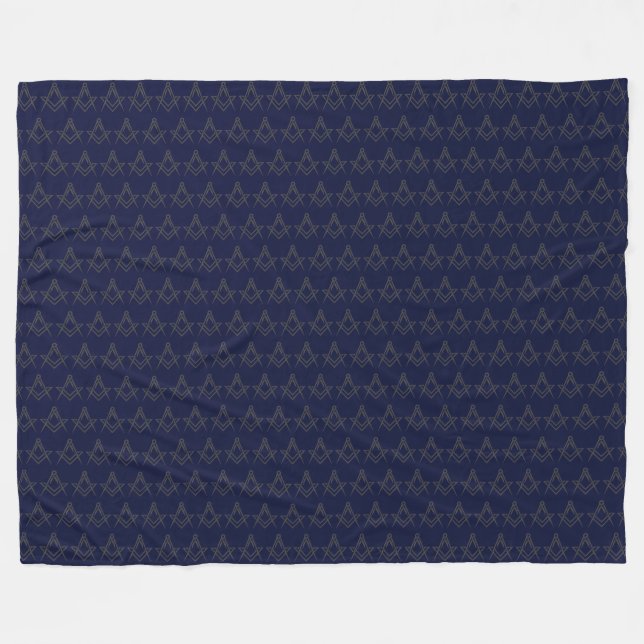 Masonic Freemasons Square and Compass Fleece Blanket (Front (Horizontal))