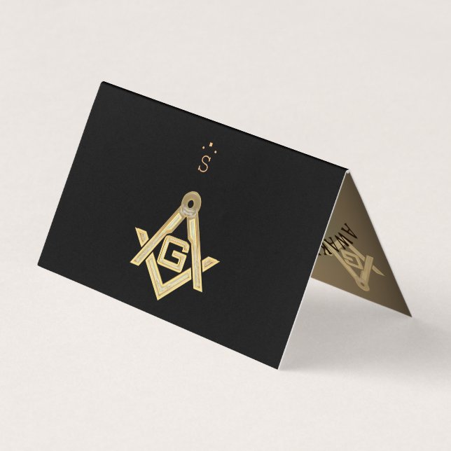 Masonic Golden Rush Business Card (Back)