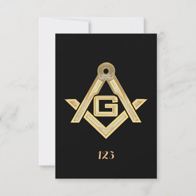 Masonic Golden Rush Invitation (Front)