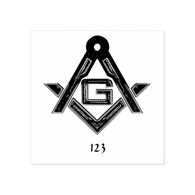 Masonic Golden Rush Rubber Stamp (Imprint)