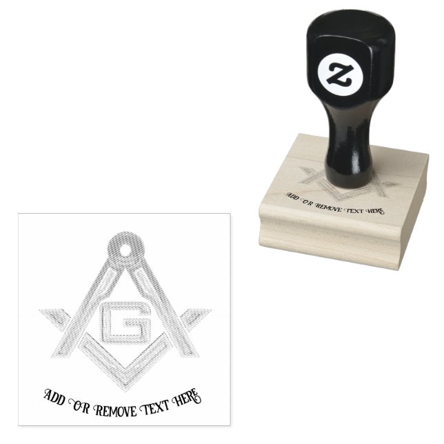 Masonic Golden Rush Rubber Stamp (Stamped)