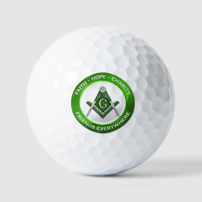 Masonic Golf Ball Green (Front)
