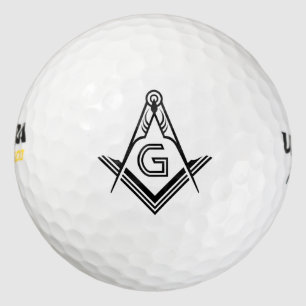 Masonic Golf Ball Stamp   Custom Freemason Gifts