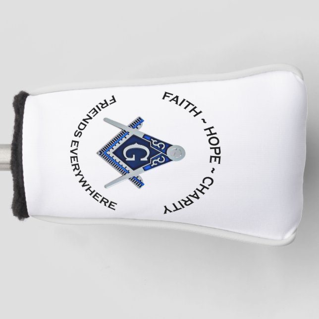 Masonic Golf Putter Cover Blue (Front)