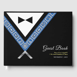 Masonic Guest Book Freemason Officer Jewels Tux