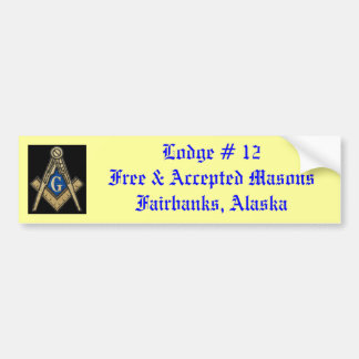 Masonic Lodge Bumper Sticker
