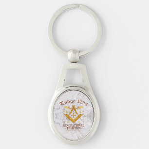 Masonic Lodge Customizable Key Ring