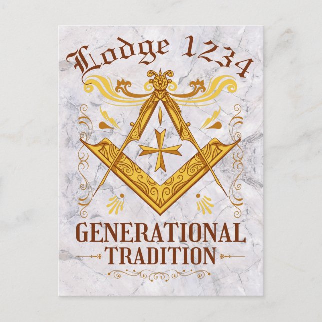 Masonic Lodge Keeping Tradition Postcard (Front)