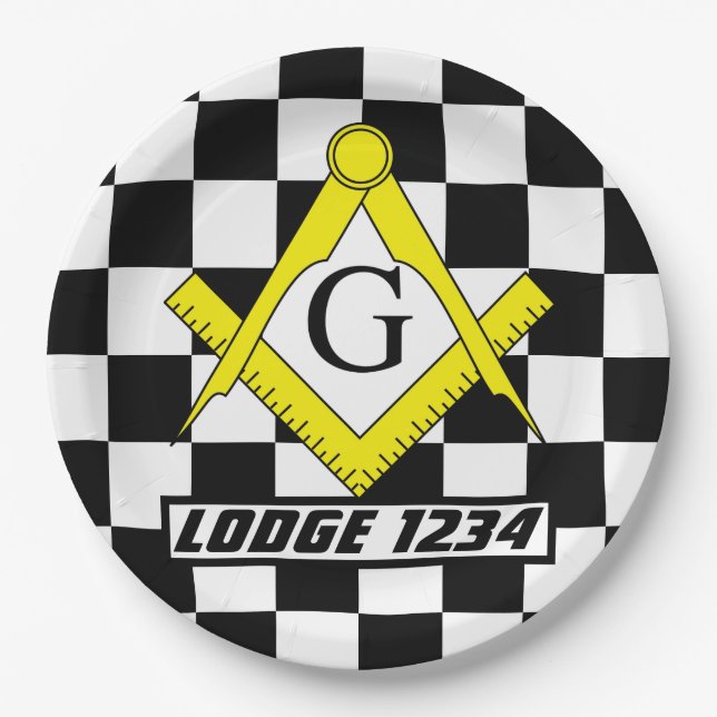 Masonic Lodge Paper Plates (Front)