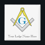 Masonic Magnet Customise Lodge Name<br><div class="desc">Here is a basic square & compass design to be customised with your lodge name & number.  This would make a great gift for new members!</div>