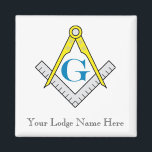 Masonic Magnet Customise Lodge Name<br><div class="desc">Here is a basic square & compass design to be customised with your lodge name & number.  This would make a great gift for new members!</div>