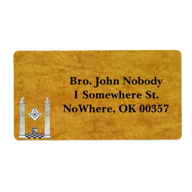 Masonic Mailing Labels (Front)