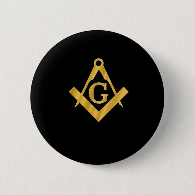 Masonic "Mason for Life" 6 Cm Round Badge (Front)