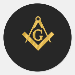 Masonic "Mason for Life" Classic Round Sticker