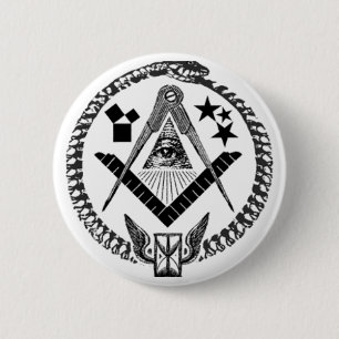 Masonic Memorabilia 6 Cm Round Badge