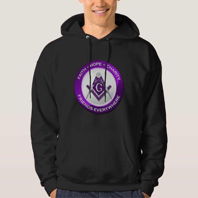 Masonic Men's Hoodie Purple (Front)
