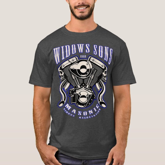 Masonic Merch Widows Sons VTwin T-Shirt (Front)