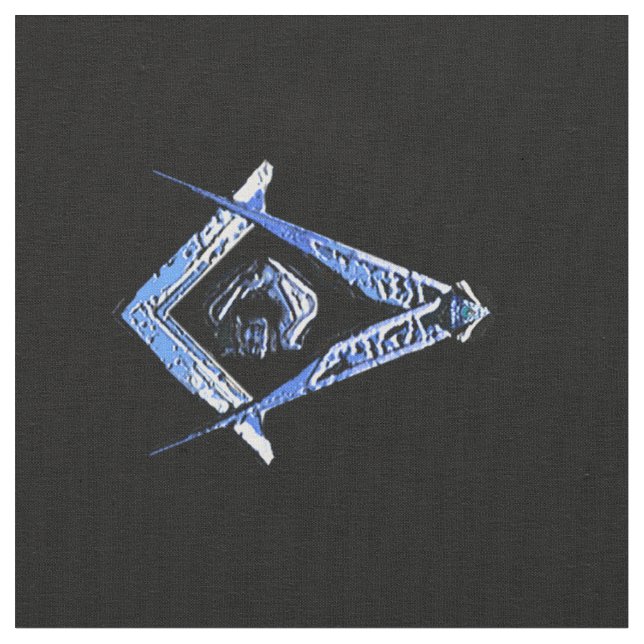 Masonic Minds (Blue) Fabric (Close Up)