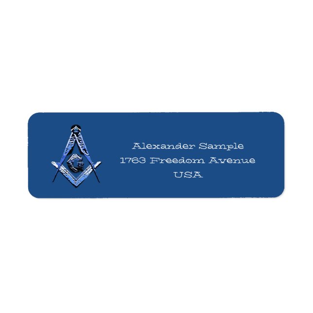 Masonic Minds (Blue) Return Address Label (Front)