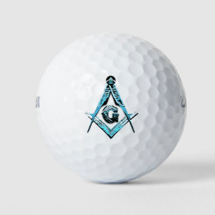 Masonic Minds (BrightBlue) Golf Balls