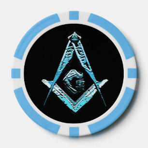 Masonic Minds (BrightBlue) Poker Chips