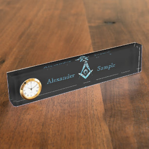 Masonic Minds (BrightLightBlue) Nameplate