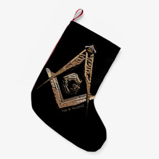 Masonic Minds (BrownishGold) Small Christmas Stocking