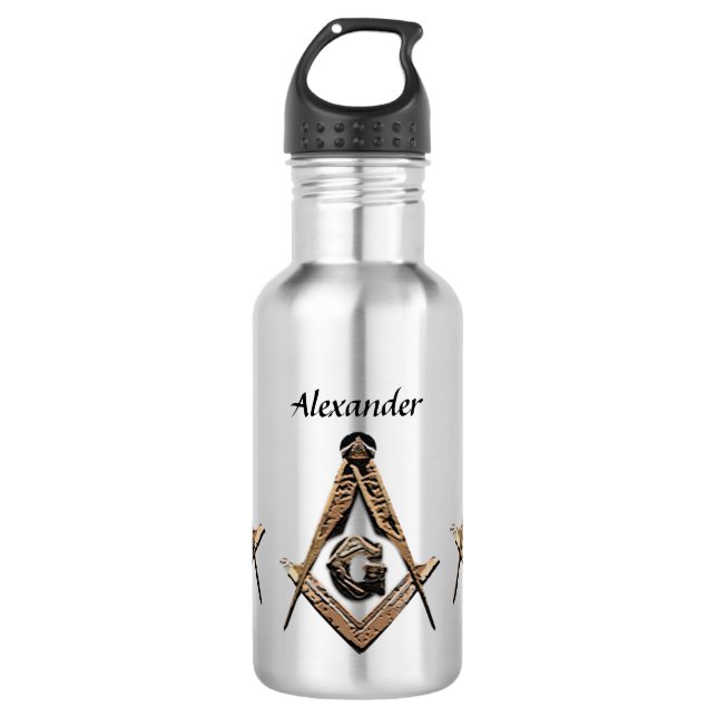 Masonic Minds (Golden) 532 Ml Water Bottle (Front)