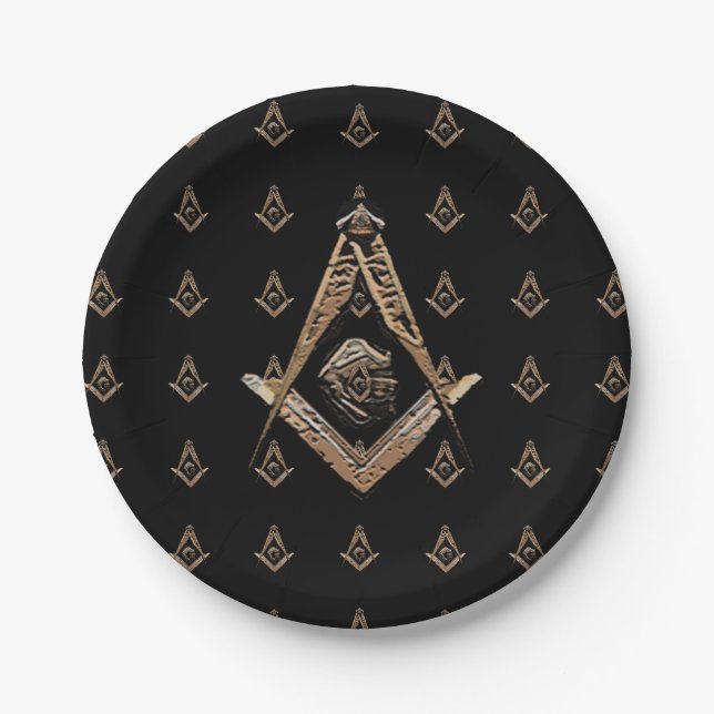Masonic Minds (Golden) Paper Plate (Front)